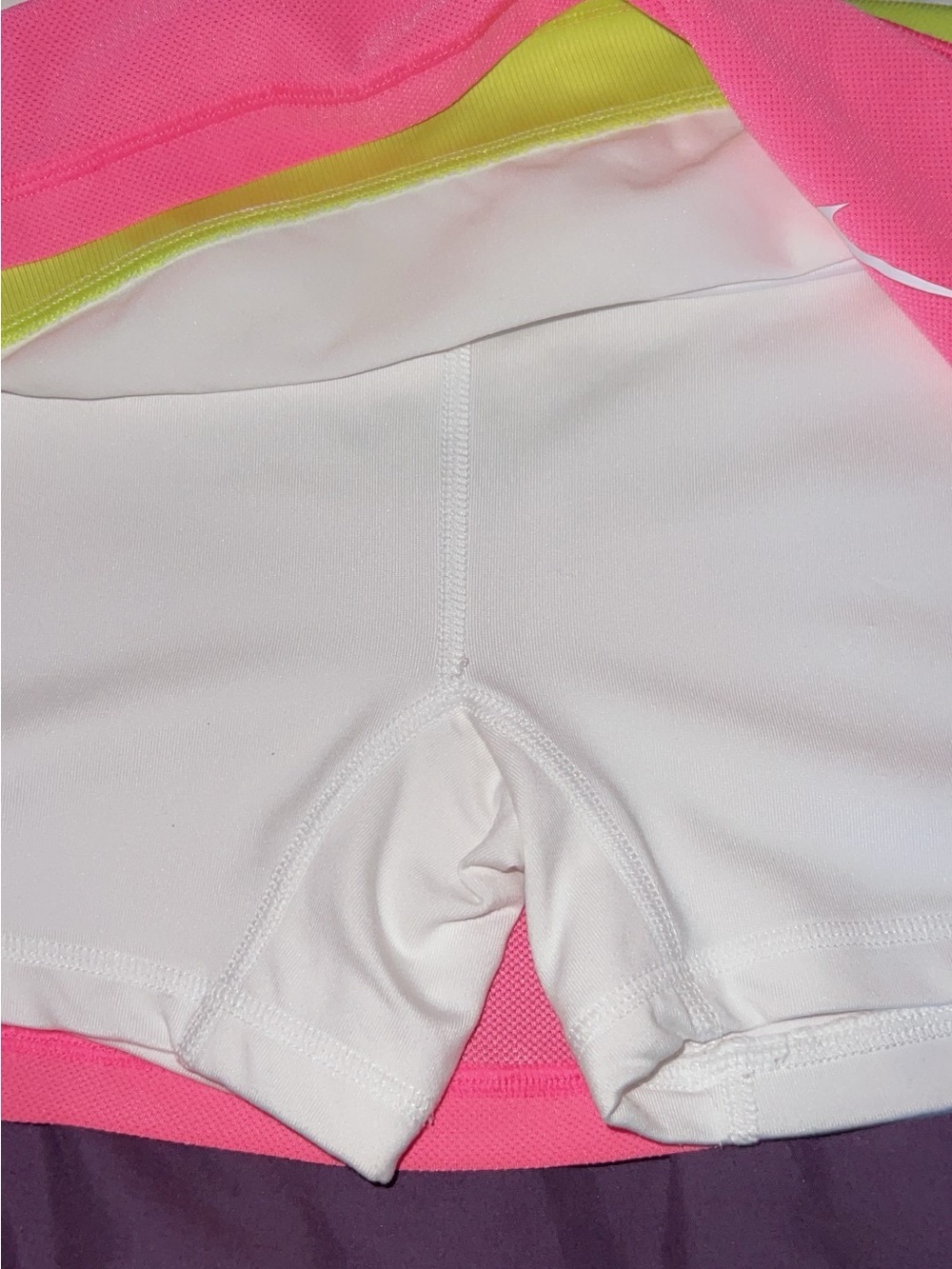 Nike Women's Pink, White & Lime Athletic Tennis Skort - Picture 4 of 7